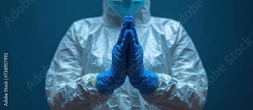 Doctor Wearing Medical Mask and Gloves photo