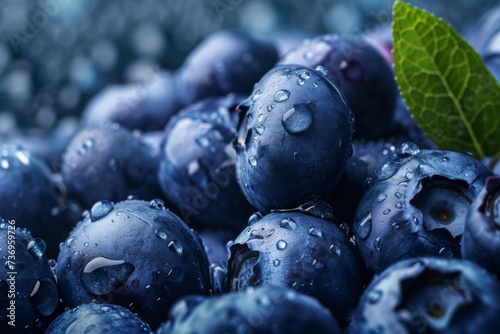 Wallpaper Mural Fresh blueberry background. Texture blueberry berries close up. Torontodigital.ca