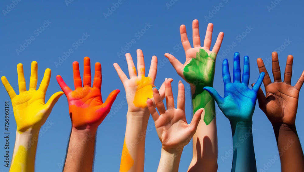 group of hands together
