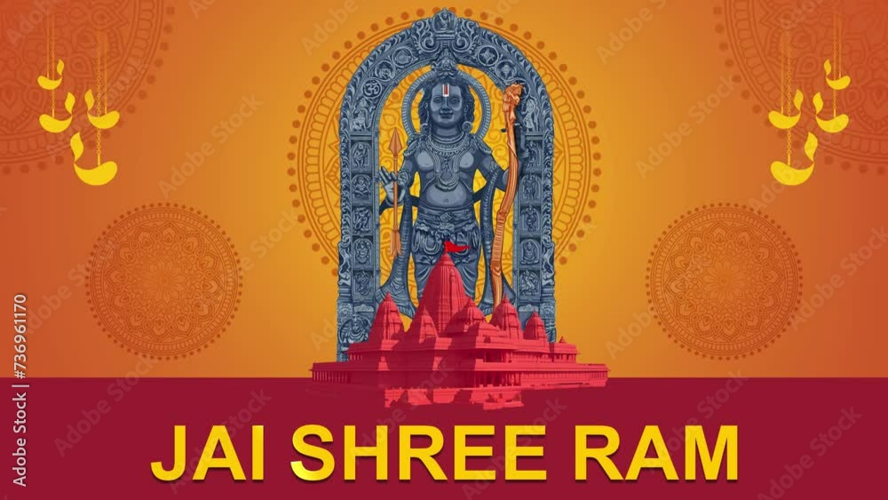 Jai Shree Ram greetings and wishes. Ram Lalla idol and the beautiful temple in India. Travel and explore Ayodhya in India.