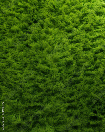 Top view of artificial grass background