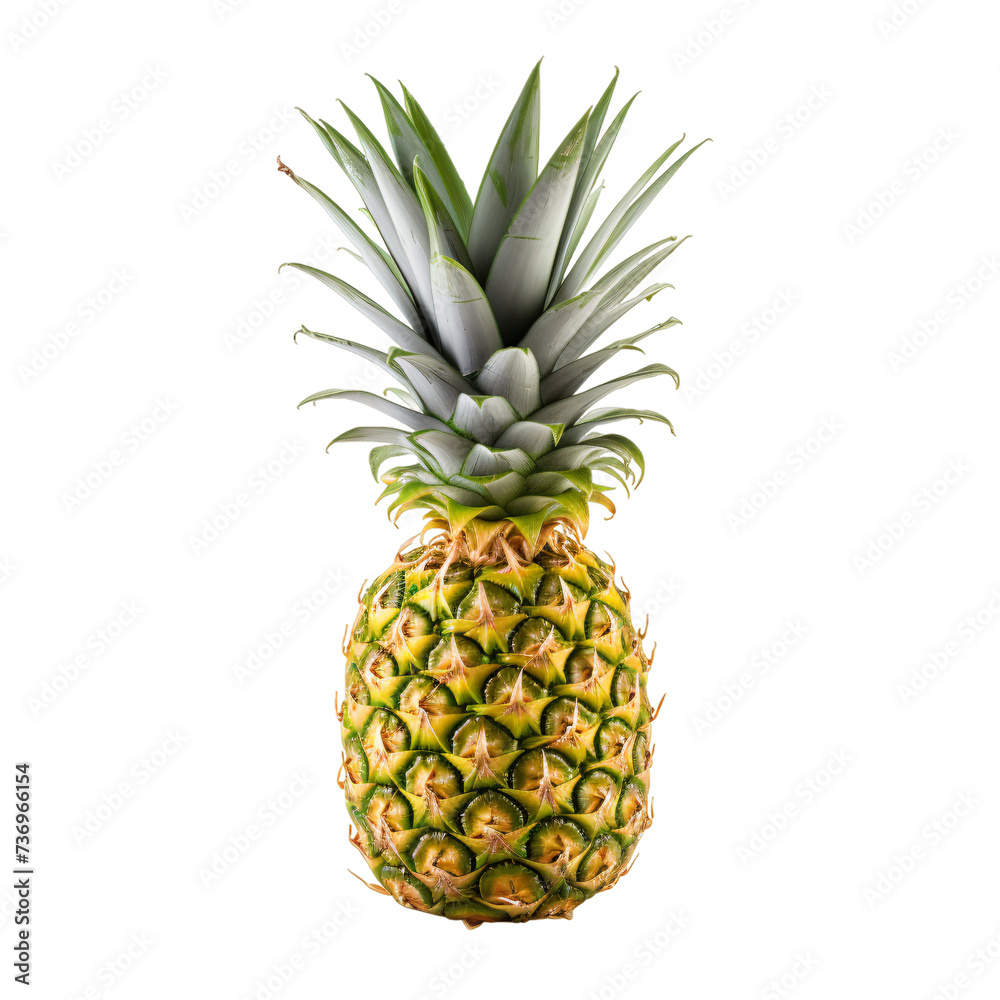 Fototapeta premium Ripped Pineapple in white background