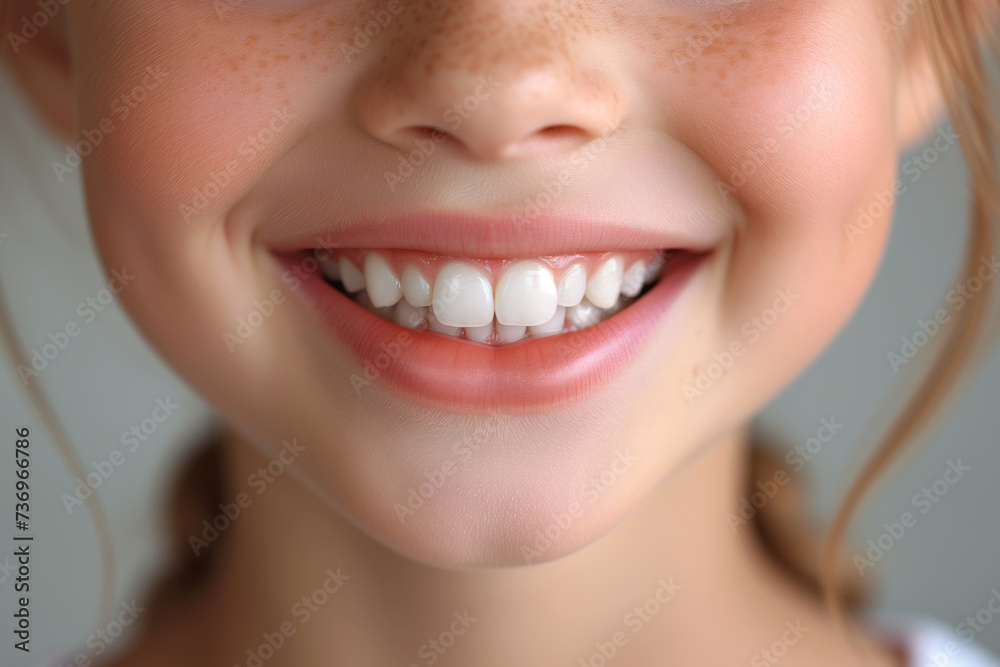 Portrait of a beautiful and happy girl smiling. Healthy teeth concept. Children's dentistry. Portrait of a beautiful and happy girl smiling. Healthy teeth concept. Children's dentistry.