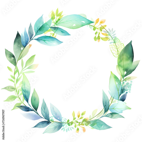 Leaf circle frame images