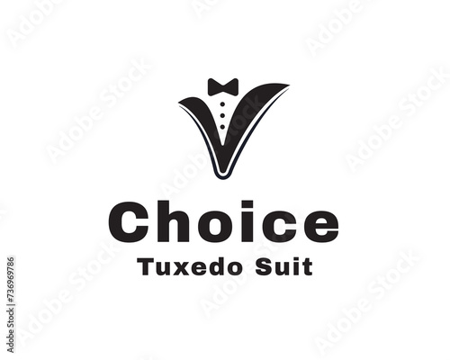 best choice tuxedo suits art for brand product logo design template illustration inspiration