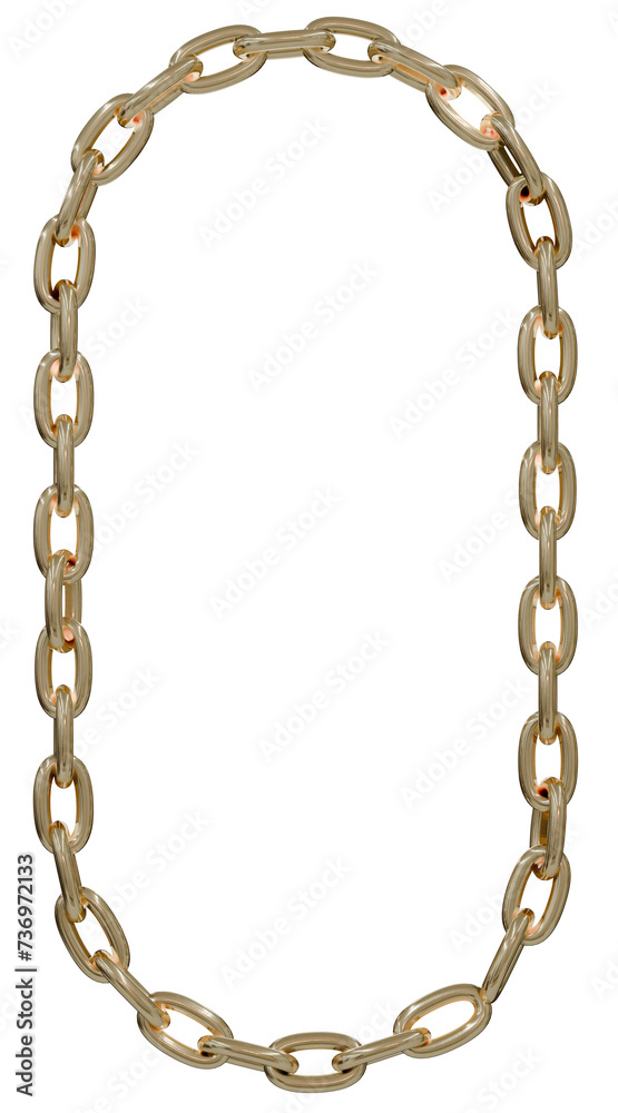 Modern Minimalism: Embrace clean lines and sophistication with this sleek 3D gold chain frame, available in oval or round rectangle. Let your art take center stage