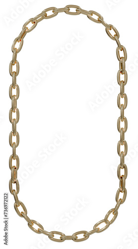 Wallpaper Mural Timeless Treasure: Heirloom beauty meets modern design in this 3D gold chain frame, oval or round rectangle. Invest in a classic for your cherished visuals Torontodigital.ca