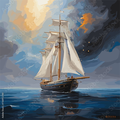ship in the sea