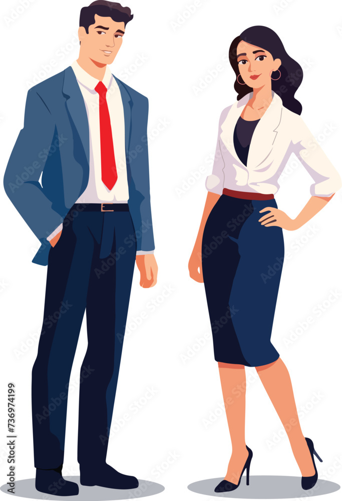 business man and woman in suit