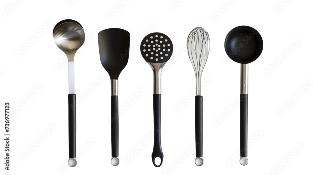 Set of kitchen utensils on white background Set of kitchen utensils on white background