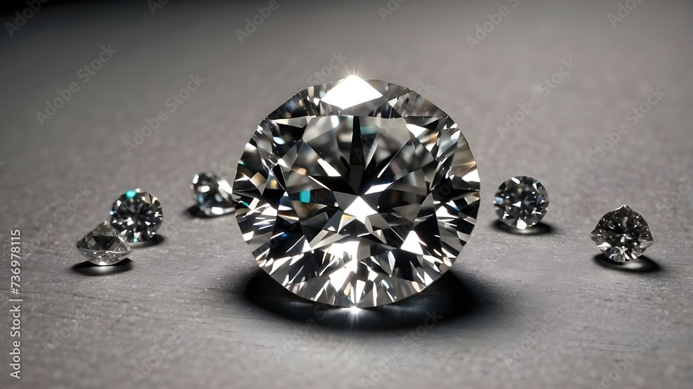 Diamond on the table,A diamond resting on the surface Diamond on the table,A diamond resting on the surface