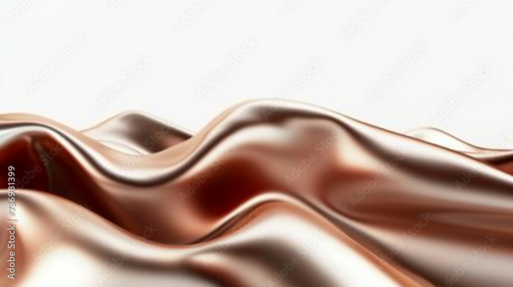 close-up of a shiny satin fabric, flowing gracefully, reflecting light off its smooth surface, and revealing its luxurious sheen against a white backdrop close-up of a shiny satin fabric, flowing gracefully, reflecting light off its smooth surface, and revealing its luxurious sheen against a white backdrop