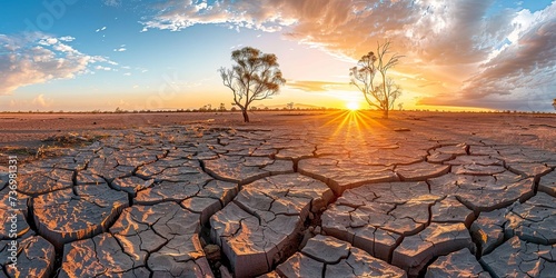 Dry season illustration on natural background photo