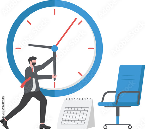 need more time concept, time management vector illustration

