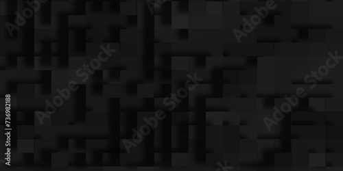 Abstract geometric Unevenness three-dimensional shadow block pattern background, Modern abstract luxury black background with Realistic wall of cubes, Abstract technology and business concept design.