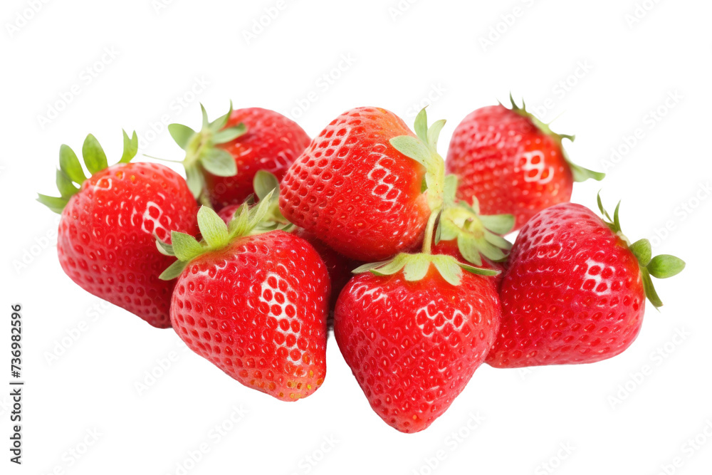 Fresh Strawberries Fruit Isolated on Transparent Background Fresh Strawberries Fruit Isolated on Transparent Background