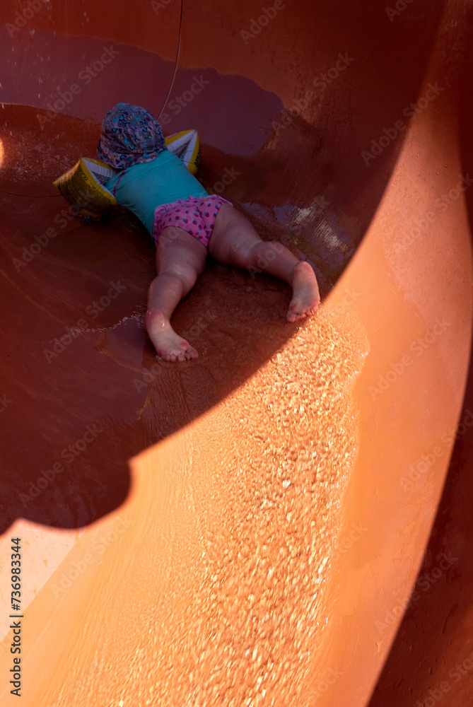 Water slides in a big aquapark.