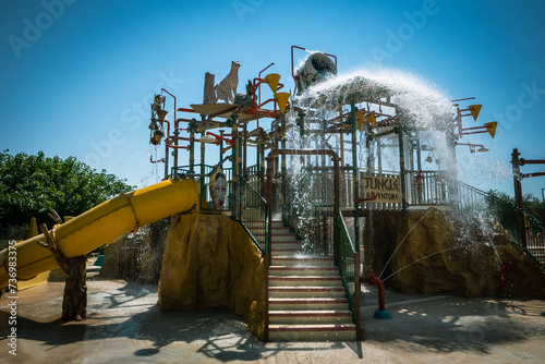 Playground in the waterpark. 