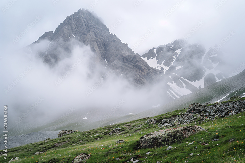 Fog in the mountain.AI generated Fog in the mountain.AI generated