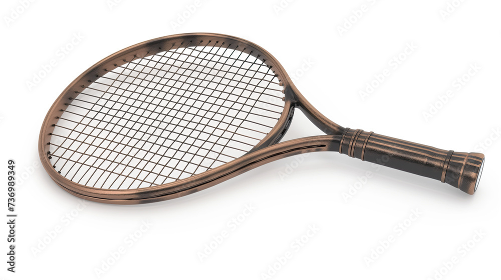a tennis racket isolated on white background a tennis racket isolated on white background