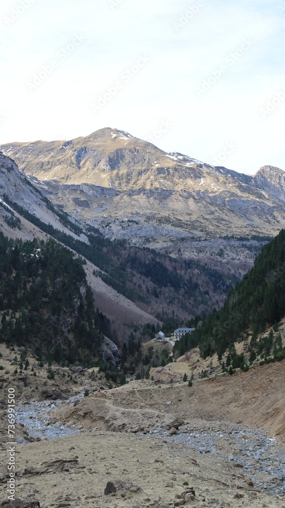 panorama with sky and mountains