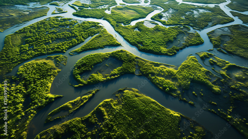 Aerial drone landscape