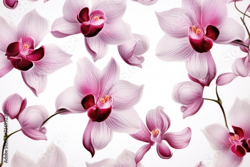 Pattern of flowers on light background