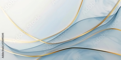 Simple blue arc with gold lines.