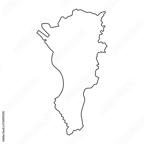 Metro Manila map, administrative division of Philippines. Vector illustration.