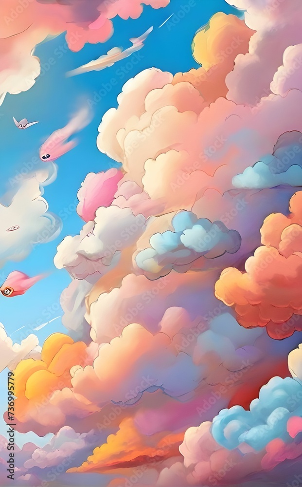 colorful clouds and sky