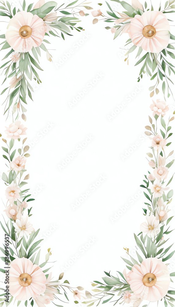Soft pink flower watercolor bouquet for background, wedding, fabric, textile, greeting, card, wallpaper, banner, sticker, decoration