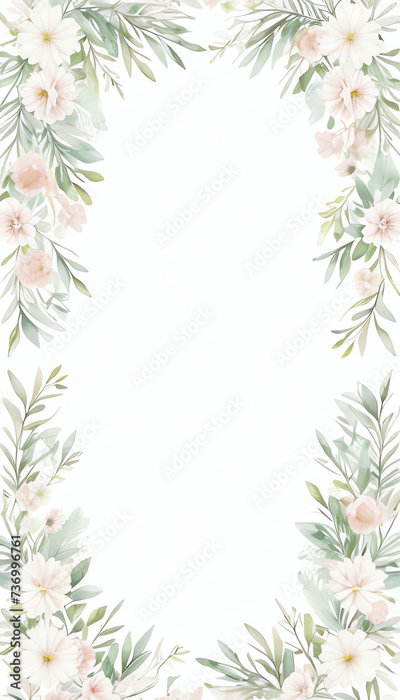 Soft pink flower watercolor bouquet for background, wedding, fabric, textile, greeting, card, wallpaper, banner, sticker, decoration