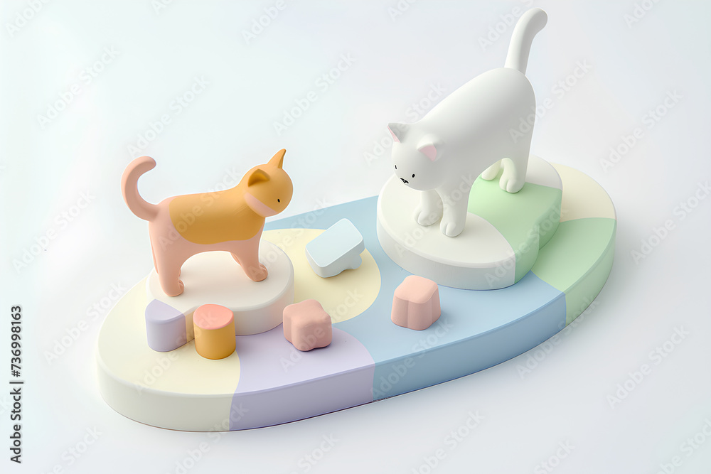 柔らかい色彩のネコ(3D)
柔らかい色彩のネコ(3D)