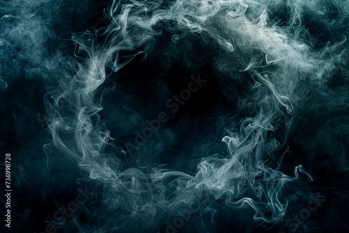 Ethereal Smoke Round Frames Overlay Effects for Mystical and Magical Ambiance. Generated AI
