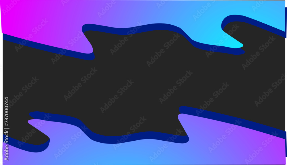 Black background with holographic cutouts
