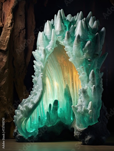 Crystal Cave Formations: Captivating Ocean Wall Decor with Stunning Sea Views