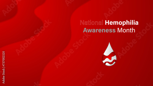 National Hemophilia Awareness Month vector design