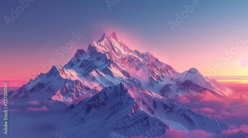 Snow-capped Peaks Gradient Summit