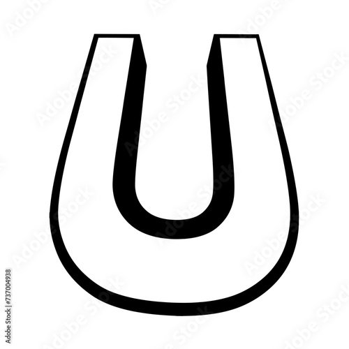 Logo letter u tall slender ...