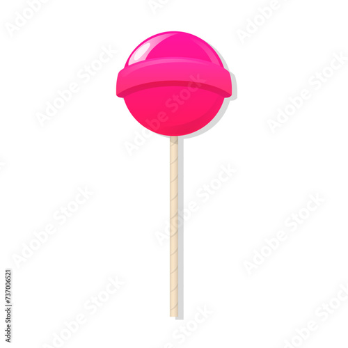 Sweet pink Lollipop cartoon illustration