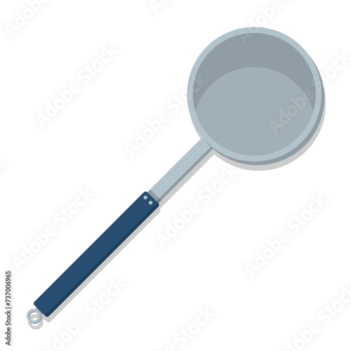 Kitchen utensil soup ladle cartoon illustration