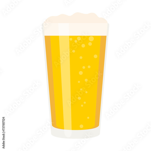 Beer glass cup cartoon illustration