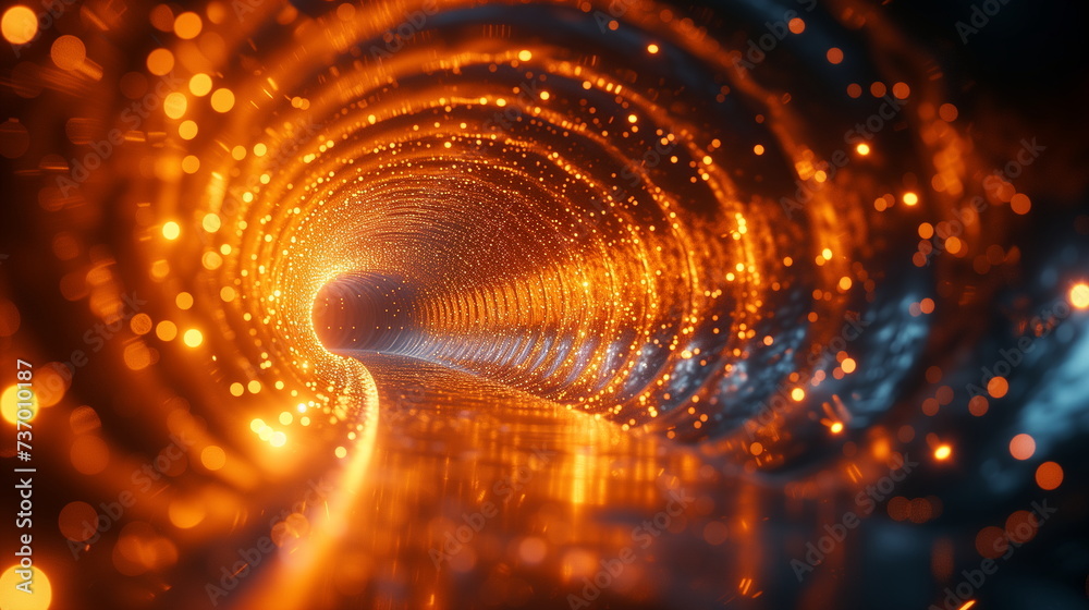 fractal texturized tunnel with light, peculiar structure and realistic fractal texturized tunnel with light, peculiar structure and realistic