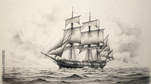 Brigantine ship