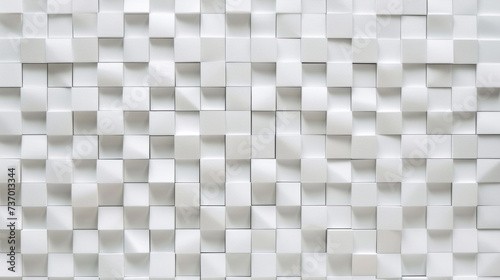 Close up view of wall made entirely of white cubes. This versatile image can be used to represent concepts such as minimalism, simplicity, organization, or creativity in design projects