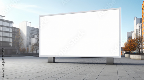Professional 3d mock up blank billboard