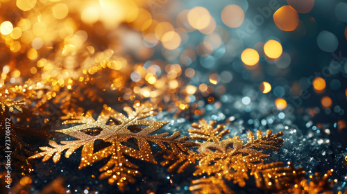 Close up view of snowflake resting on table. This image can be used for winter-themed designs and seasonal projects