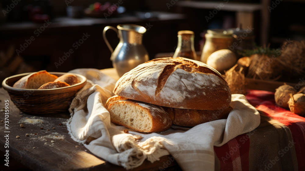 Fresh Bread in the Kitchen: A Delicious Photoshoot