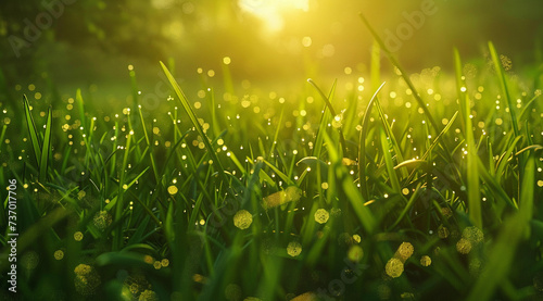 grass, nature, dew, lawn, spring, field, plant, summer, meadow, morning, water, garden, drop, macro, green, leaf, fresh, rain, growth, wet, freshness, close-up, sun, environment, season