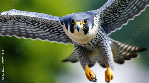Close-up photograph capturing majestic flight of bird of prey. Perfect for nature enthusiasts and wildlife documentaries